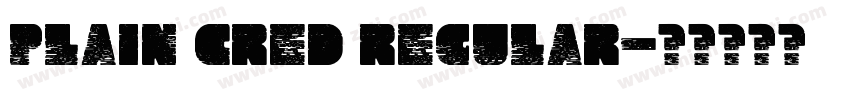 Plain Cred Regular字体转换